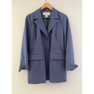 Doncaster Overcoat Jacket Blue 2 Button Size 14 SG